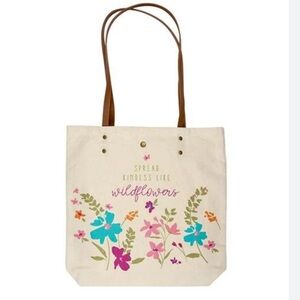 Spread Kindness Like Wildflowers Canvas Tote Bag